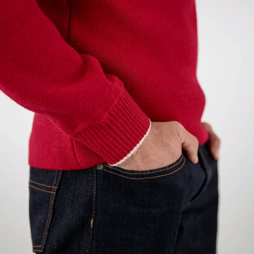 PULL GILDAS ROUGE & ECRU