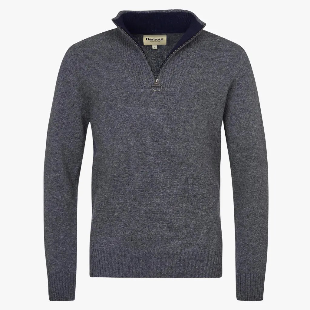 BARBOUR -  PULL HALF ZIP NELSON GRIS -  Klubb