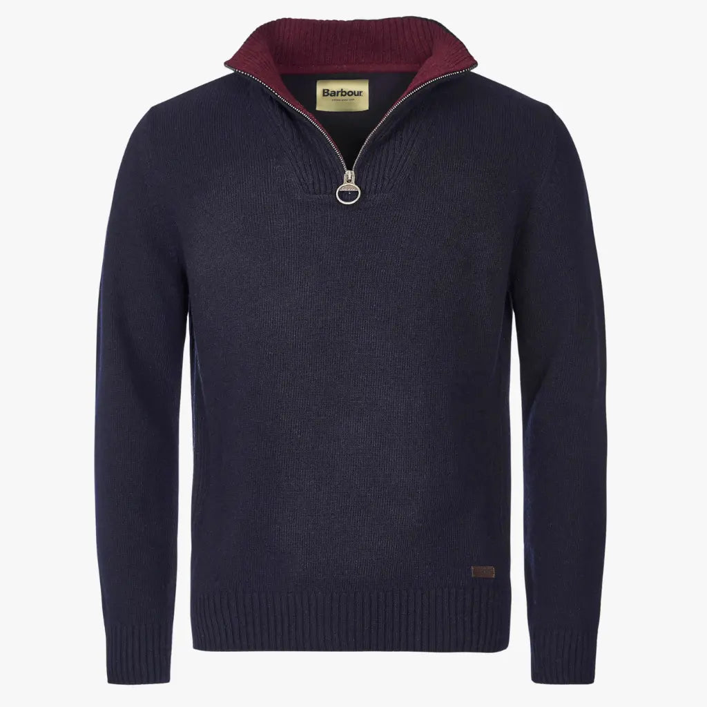 BARBOUR -  PULL HALF ZIP NELSON NAVY -  Klubb