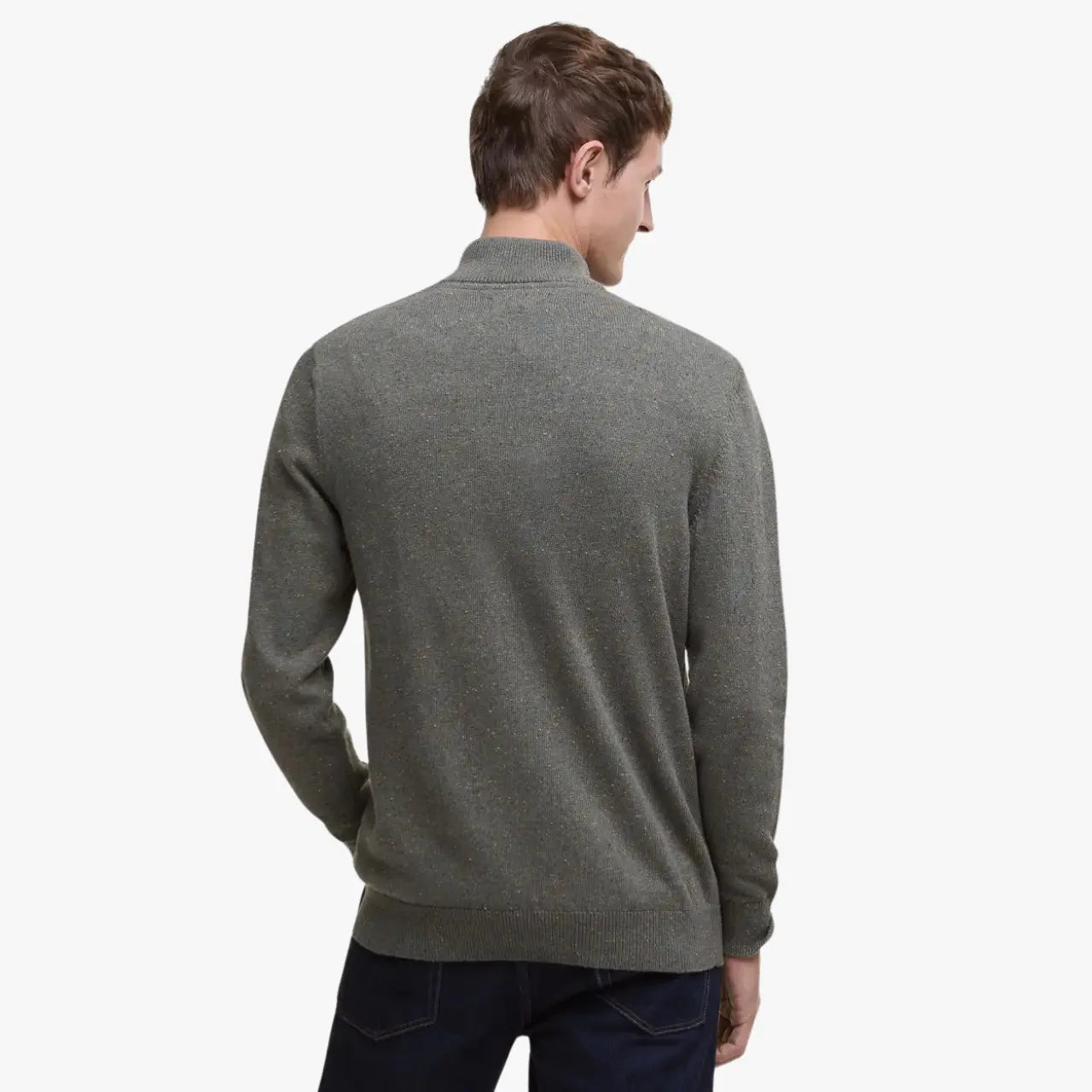 BARBOUR -  PULL HALF ZIP TAINSBURY OLIVE -  Klubb