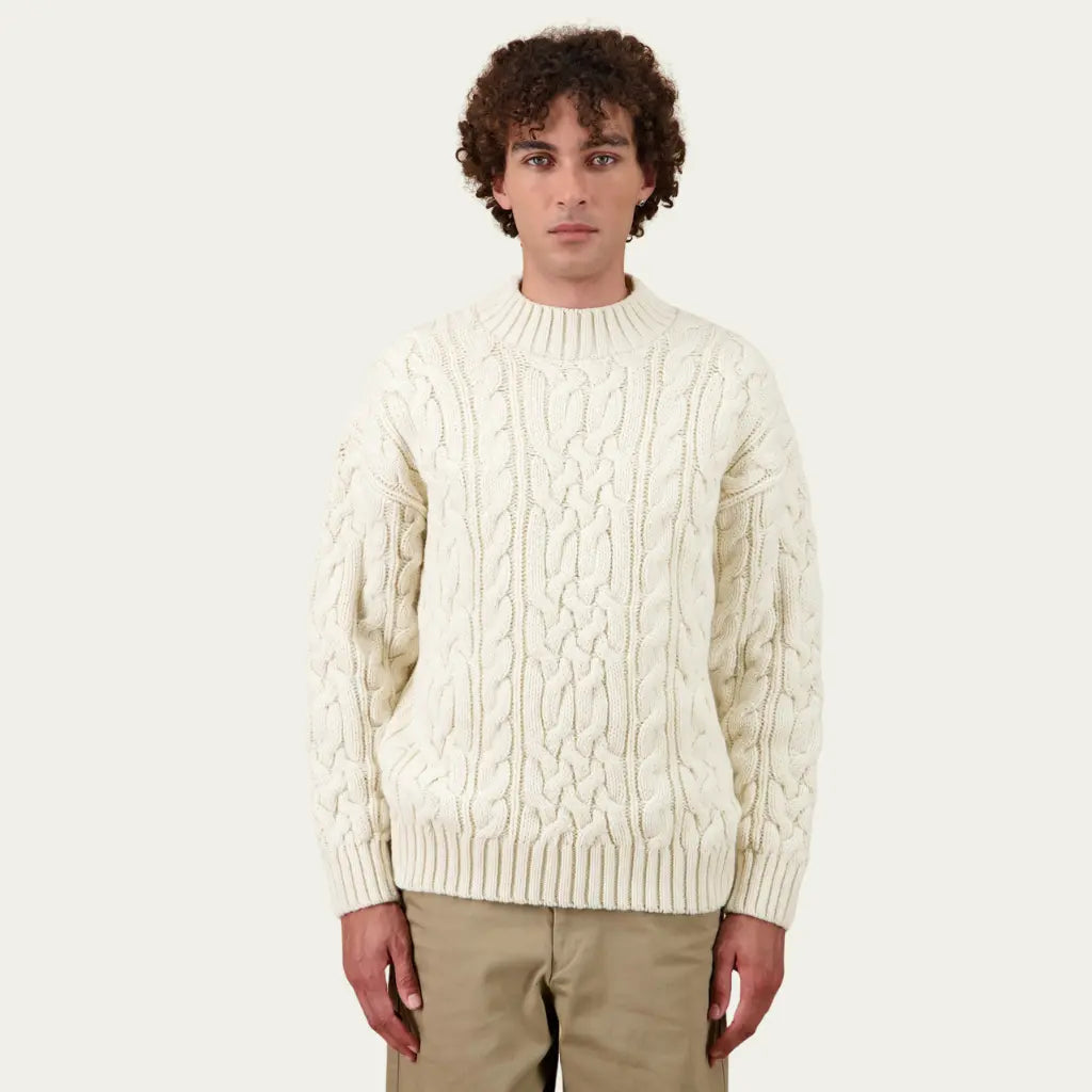 NITTO KNITWEAR -  PULL OHANNES - ÉCRU -  Klubb