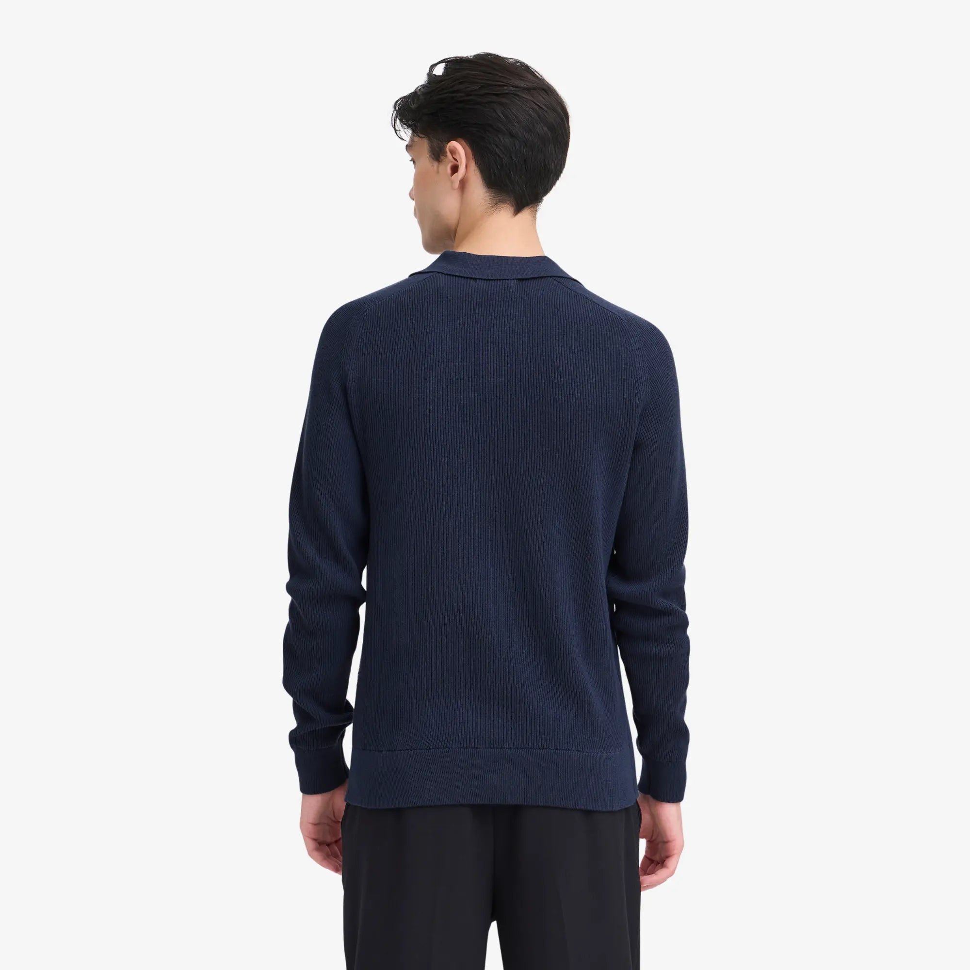 PULL POLO MAILLE FINE - NAVY
