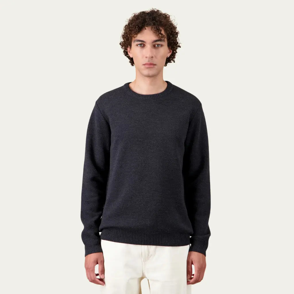 NITTO KNITWEAR -  PULL YOURI LAINE - ANTHRACITE -  Klubb