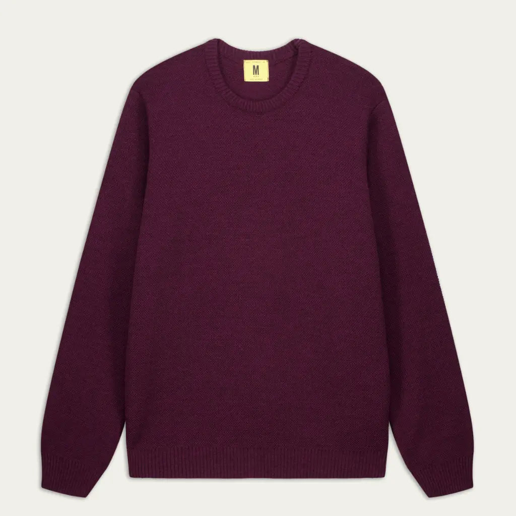 NITTO KNITWEAR -  PULL YOURI LAINE - BORDEAUX -  Klubb