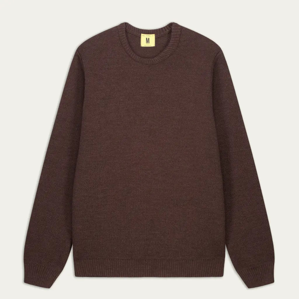 NITTO KNITWEAR -  PULL YOURI LAINE - MARRON -  Klubb