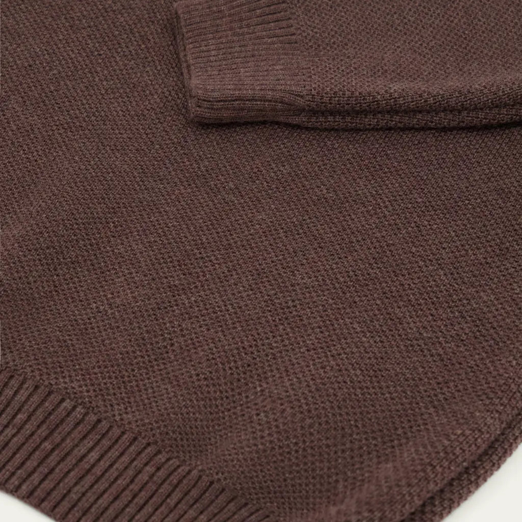 NITTO KNITWEAR -  PULL YOURI LAINE - MARRON -  Klubb
