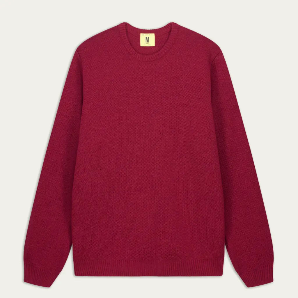 NITTO KNITWEAR -  PULL YOURI LAINE - ROUGE CHINÉ -  Klubb