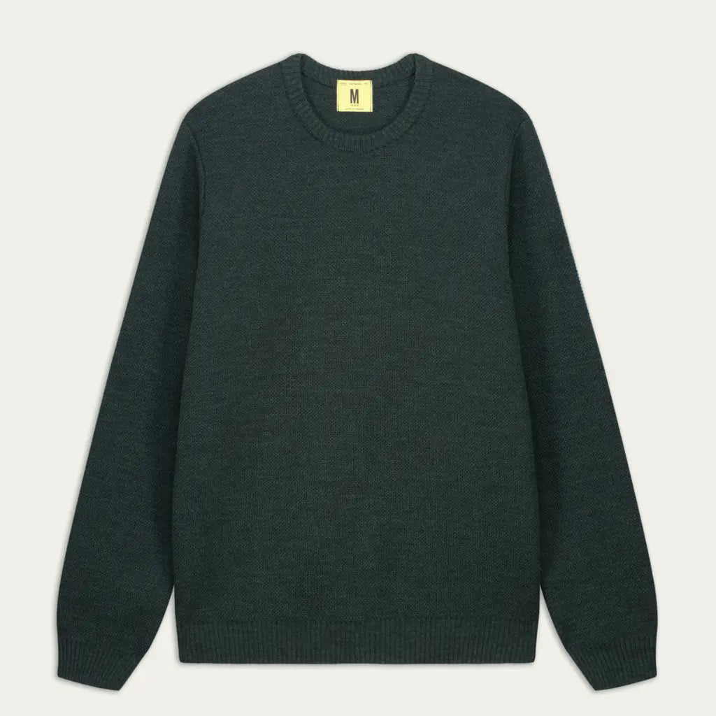 NITTO KNITWEAR -  PULL YOURI LAINE - VERT FORÊT -  Klubb