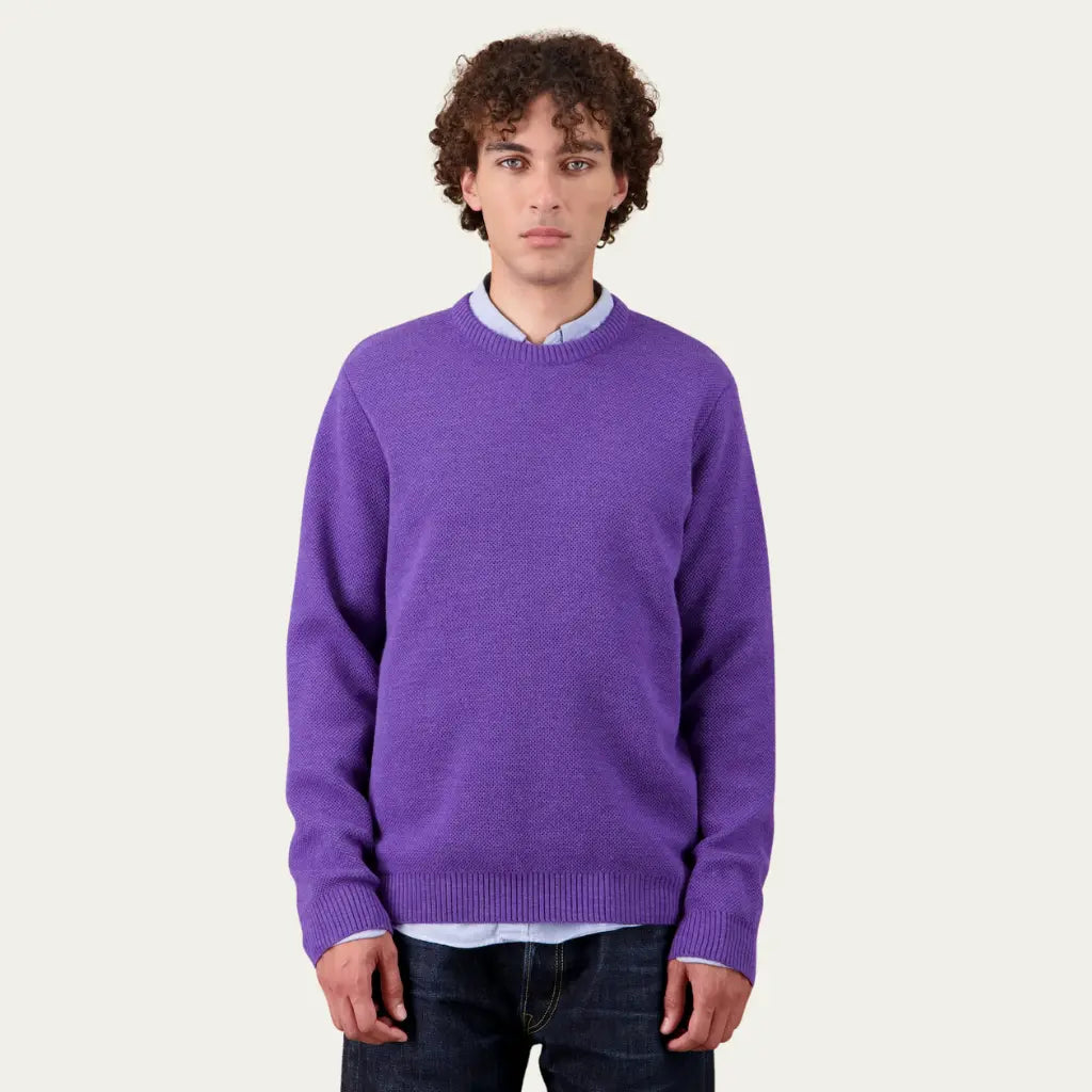 NITTO KNITWEAR -  PULL YOURI LAINE - VIOLET -  Klubb