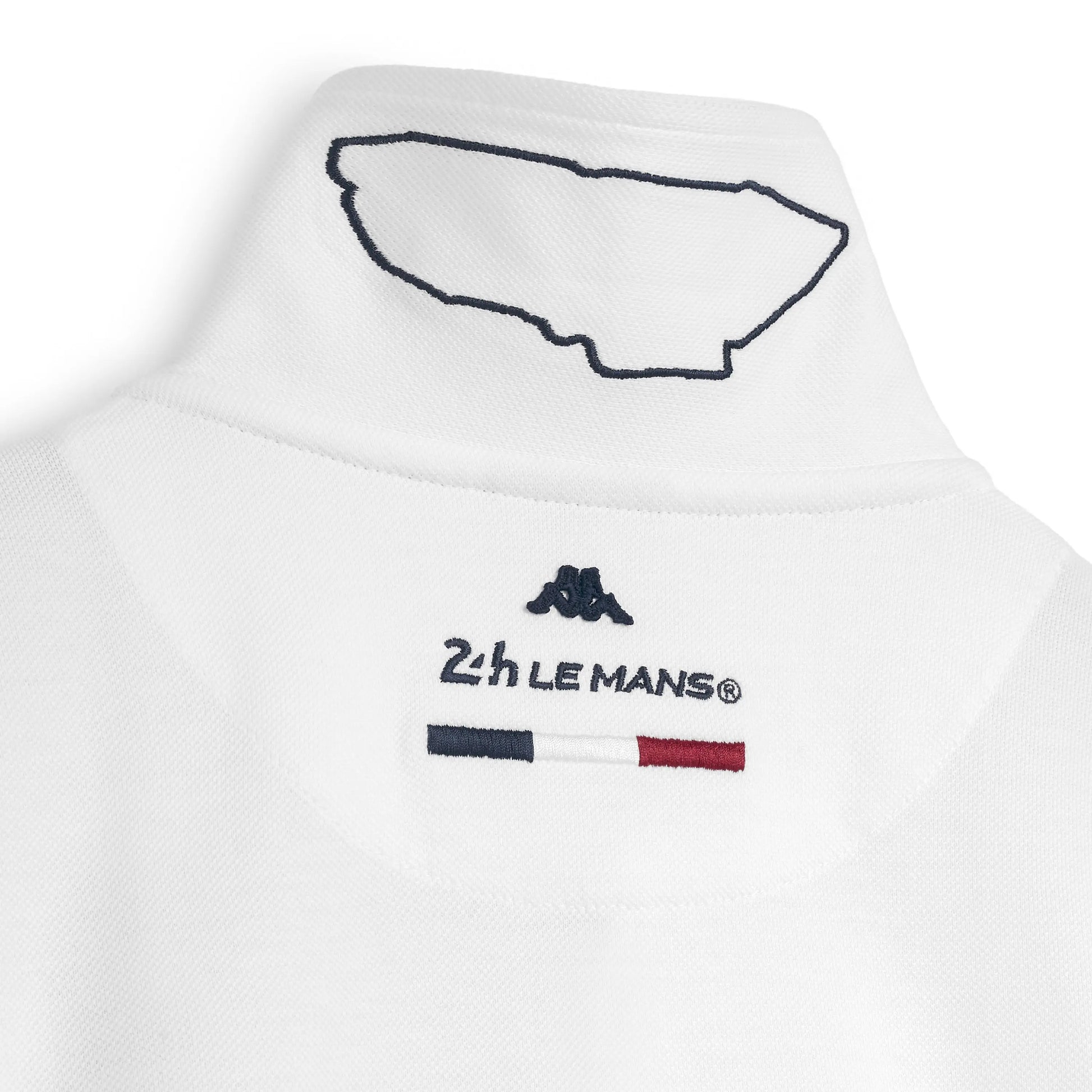 Polo Kappa Fangione 24H Le Mans blanc — détail marquage Le Mans