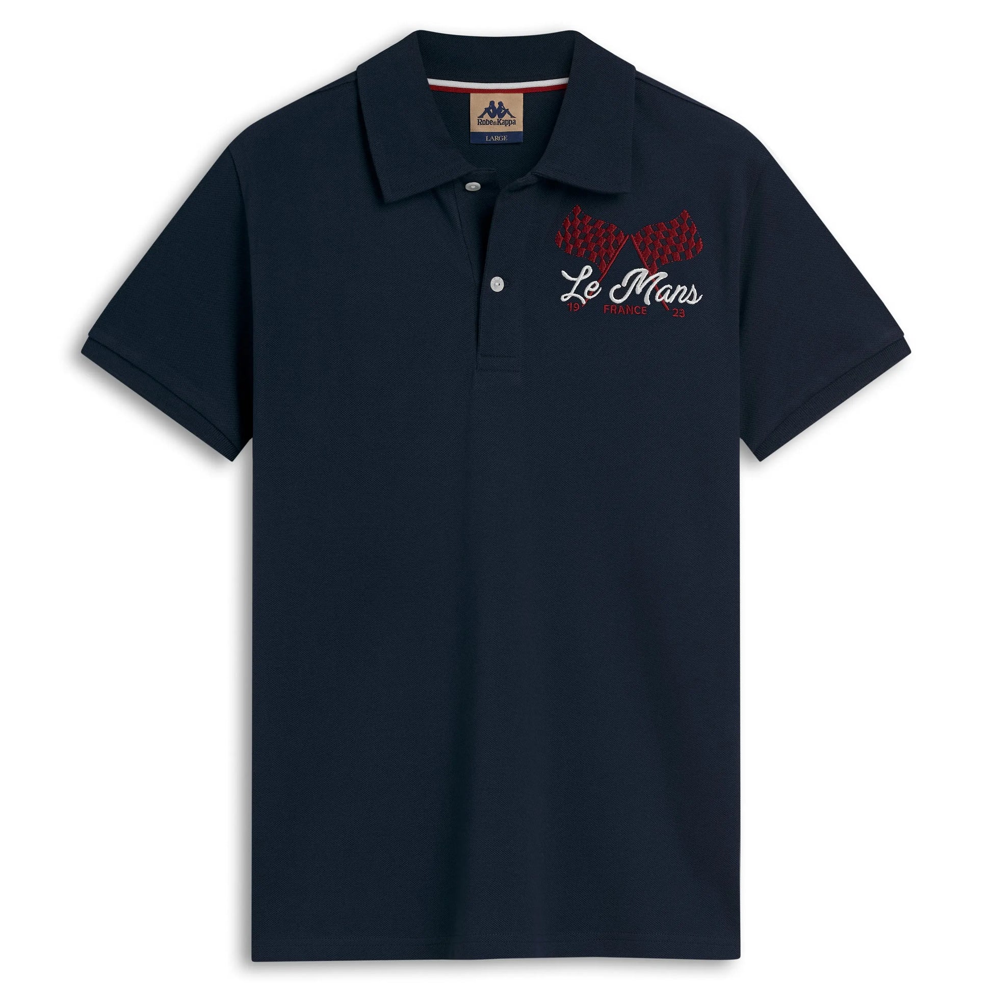 Polo Kappa Fangione 24H Le Mans bleu — vue de face