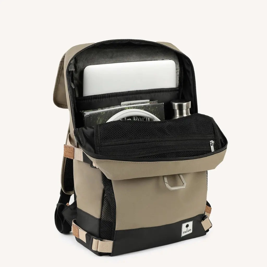 FAGUO -  SAC À DOS COMMUTER BEIGE -  Klubb