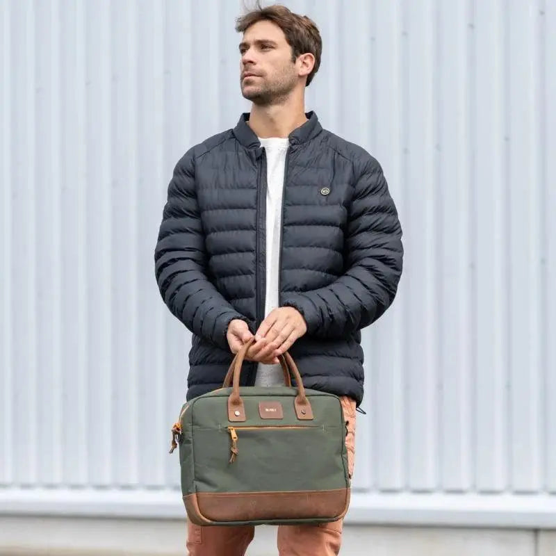 SAC ORDINATEUR KAKI & ORANGE