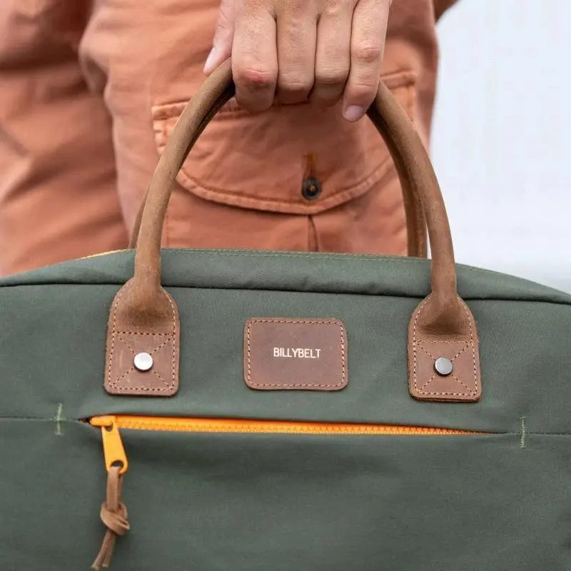 SAC ORDINATEUR KAKI & ORANGE
