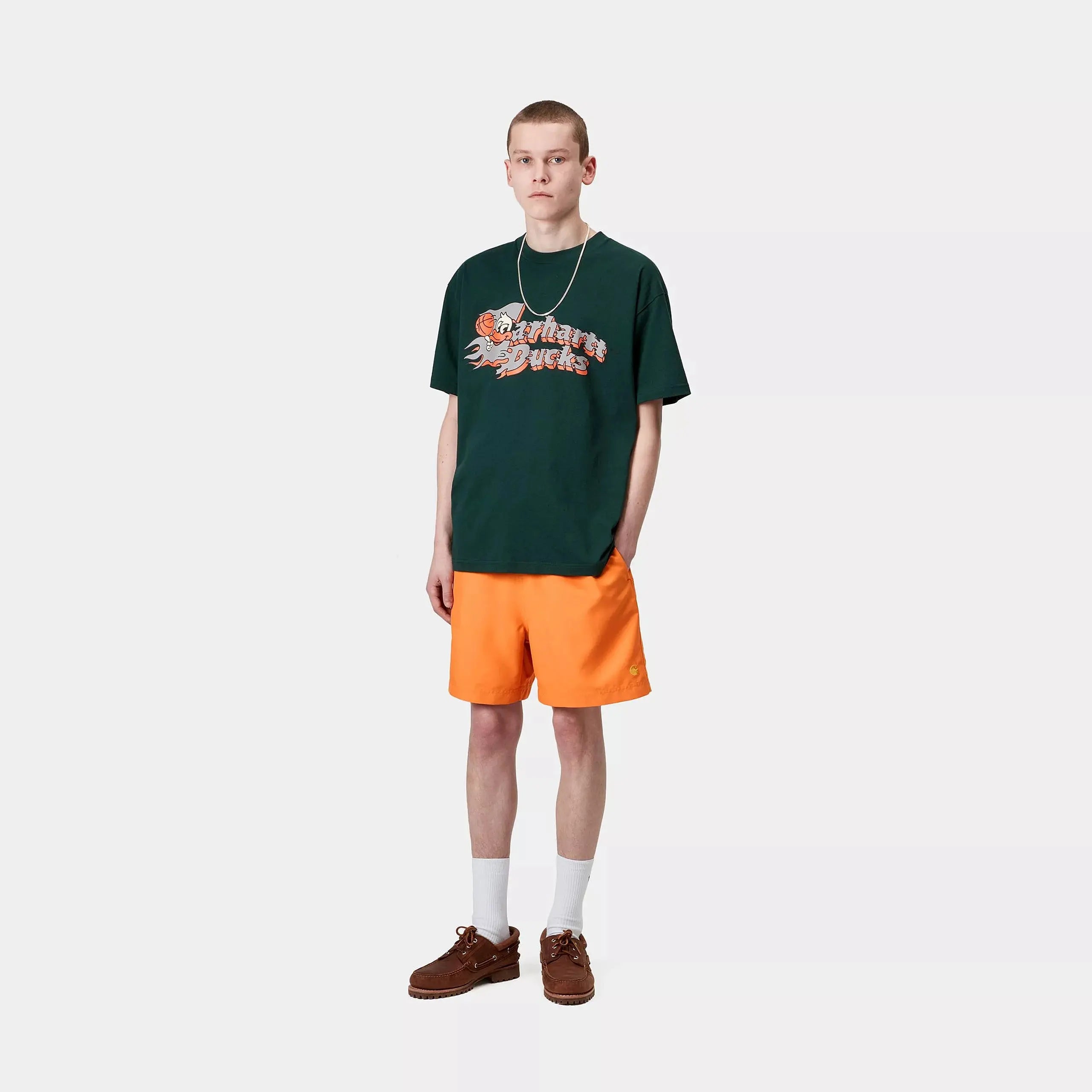 CARHARTT WIP -  SHORT DE BAIN CHASE - PUMPKIN -  Klubb