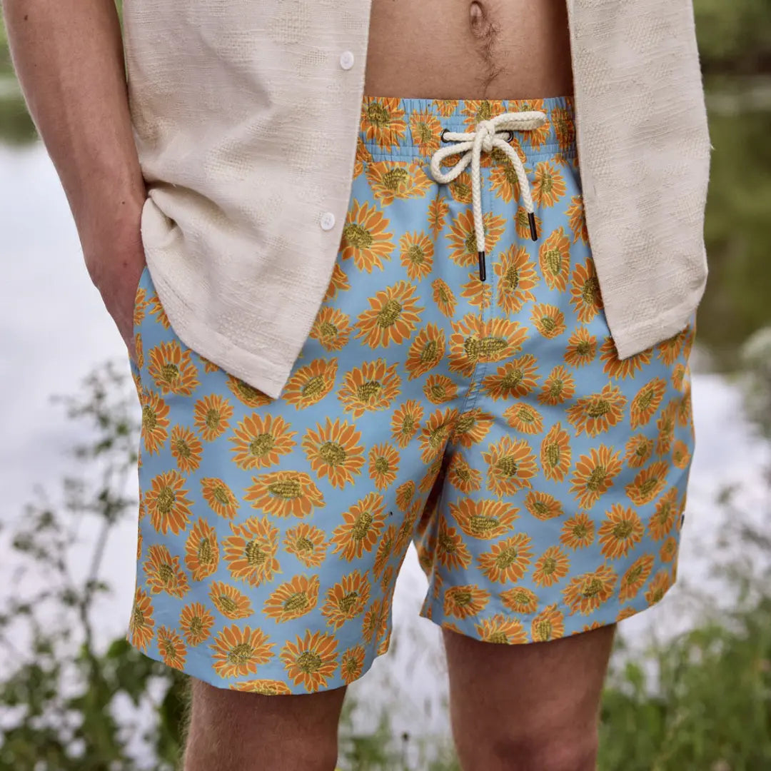 Short de Bain Mimizan - Fleurs - Faguo - détail 2