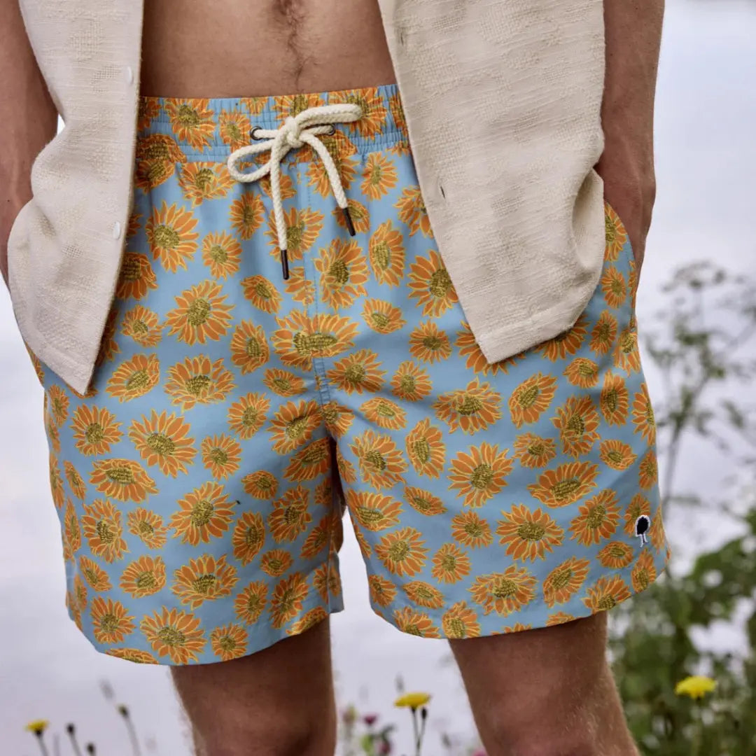 Short de Bain Mimizan - Fleurs - Faguo - détail 3