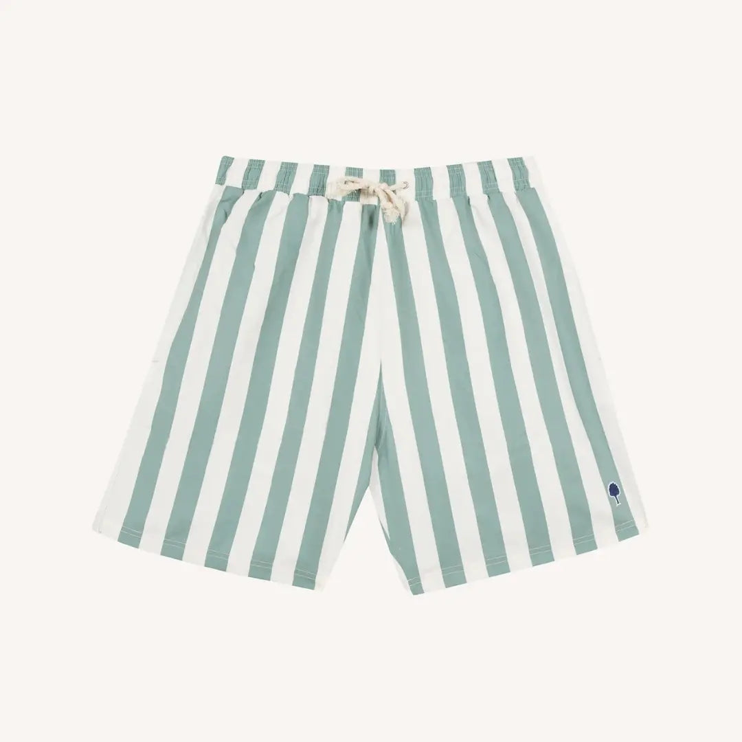 Short de Bain Mimizan - Vert et Écru - Faguo