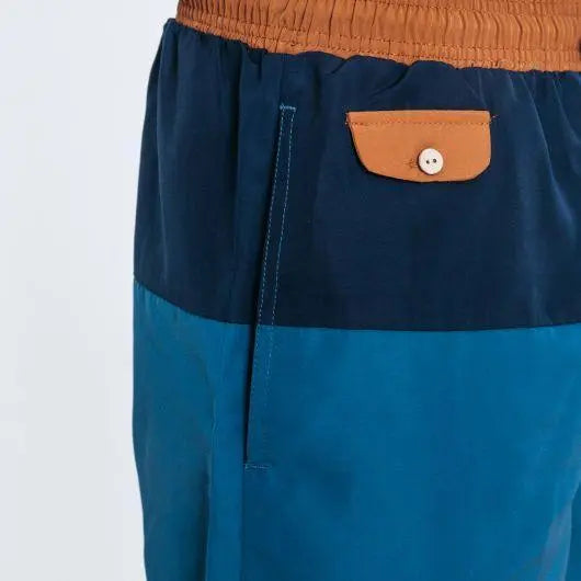 GREEN AND BLUE SWIM SHORTS