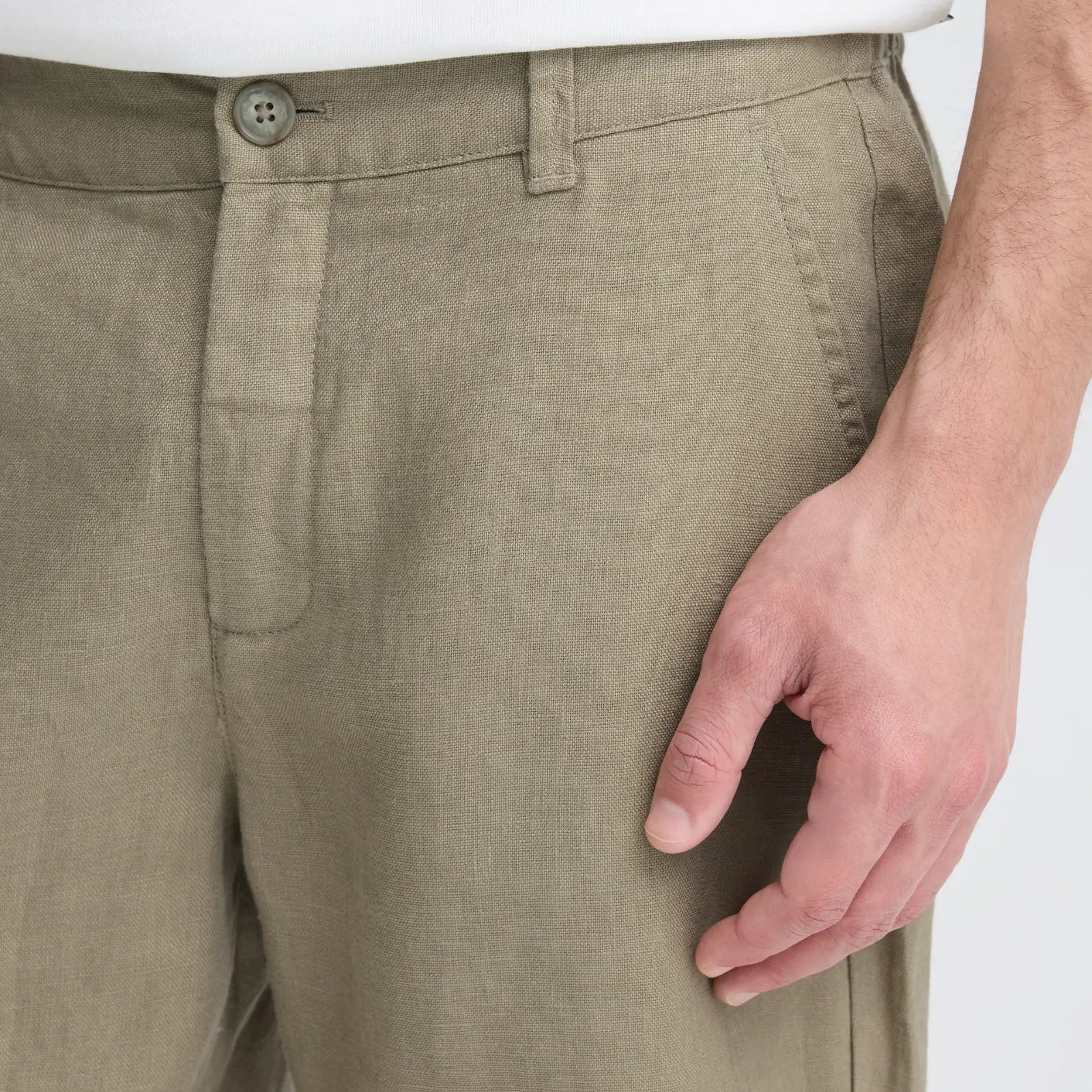 Short en Lin - Vert Sauge