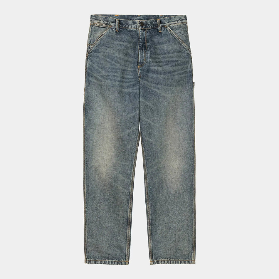 SINGLE KNEE PANT BLUE WORN USED WASH