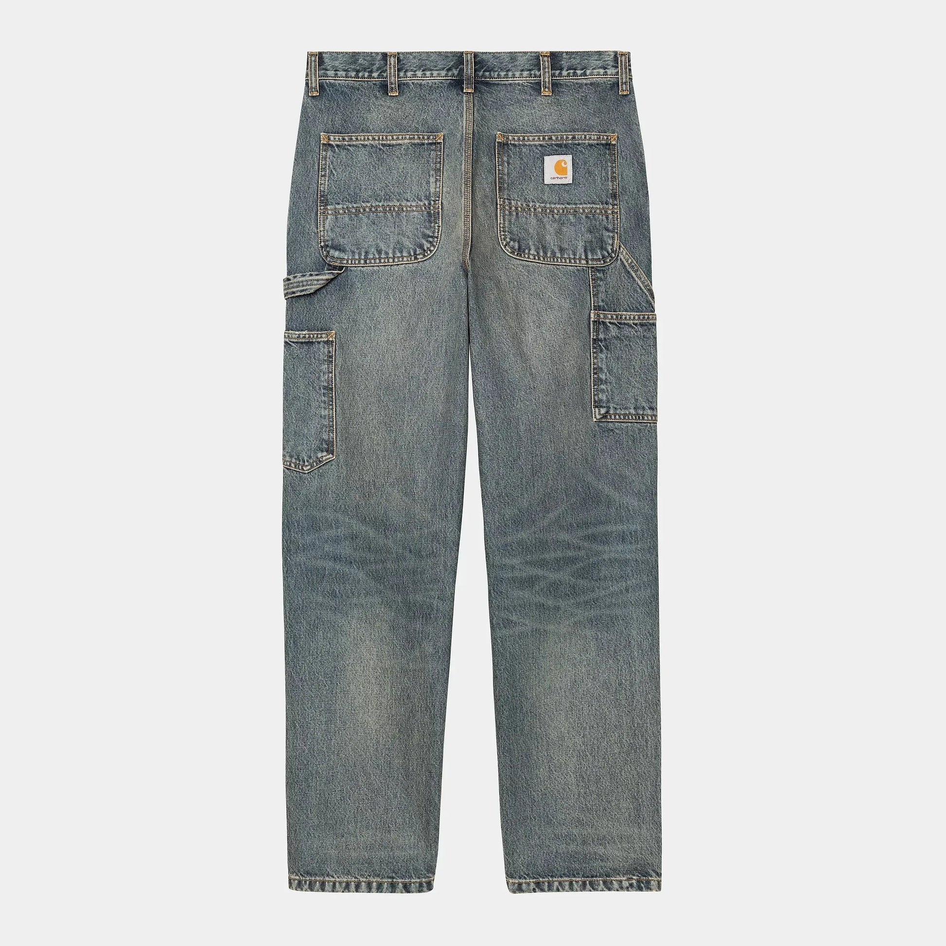 CARHARTT WIP -  SINGLE KNEE PANT BLUE WORN USED WASH -  Klubb