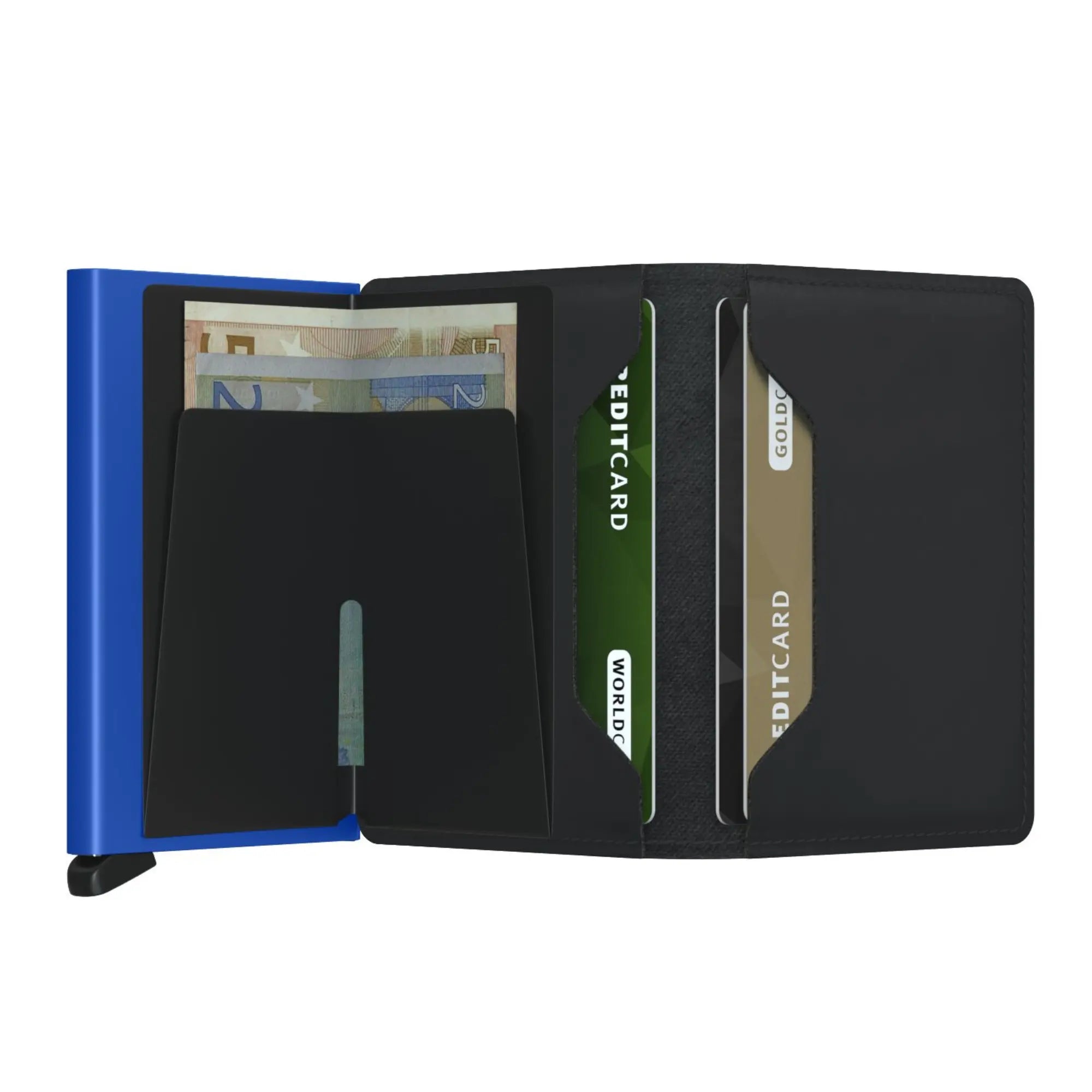 SLIMWALLET - MATTE BLACK & BLUE