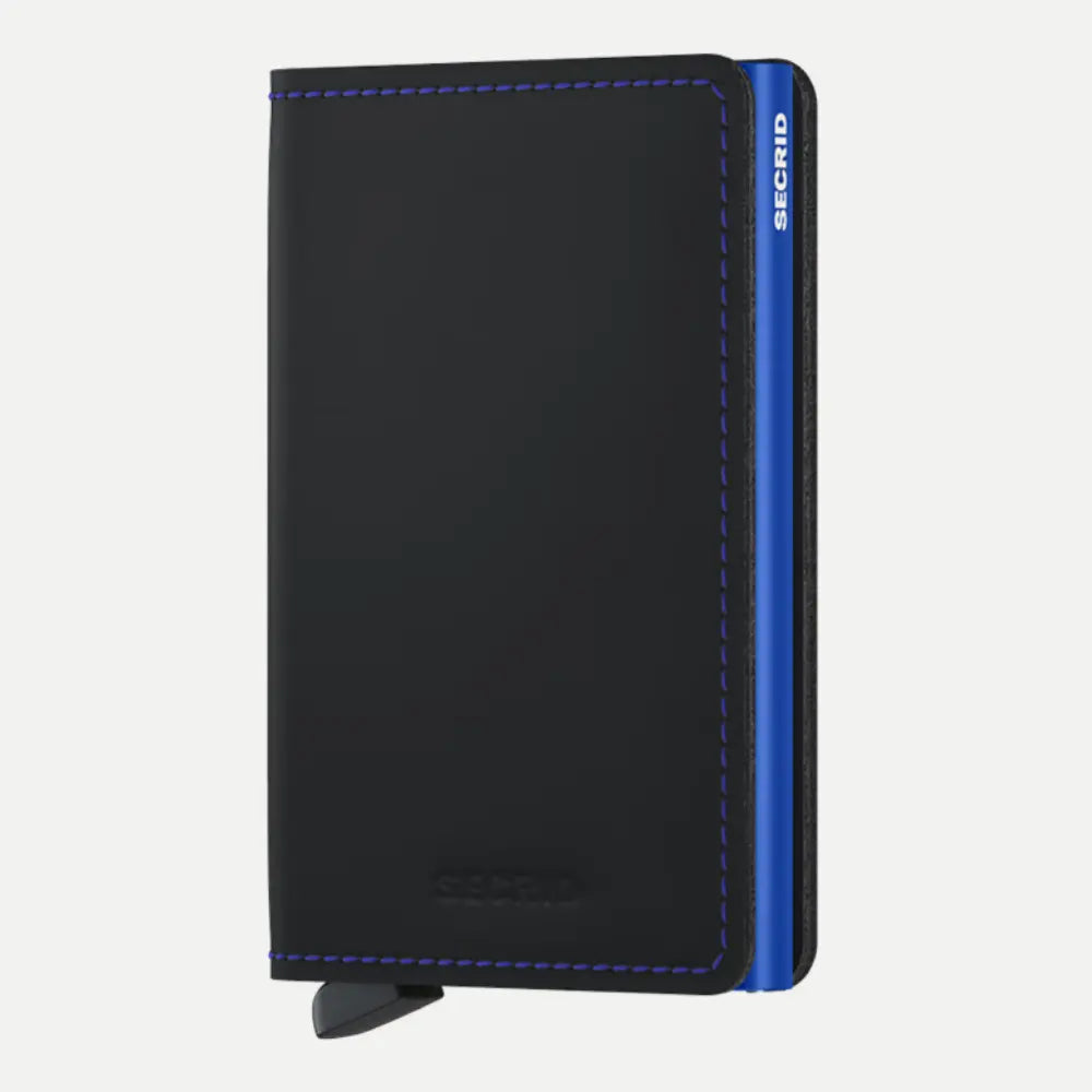 Slimwallet - Matte Black et Blue - Secrid