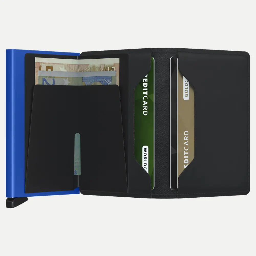 Slimwallet - Matte Black et Blue - Secrid - détail 3