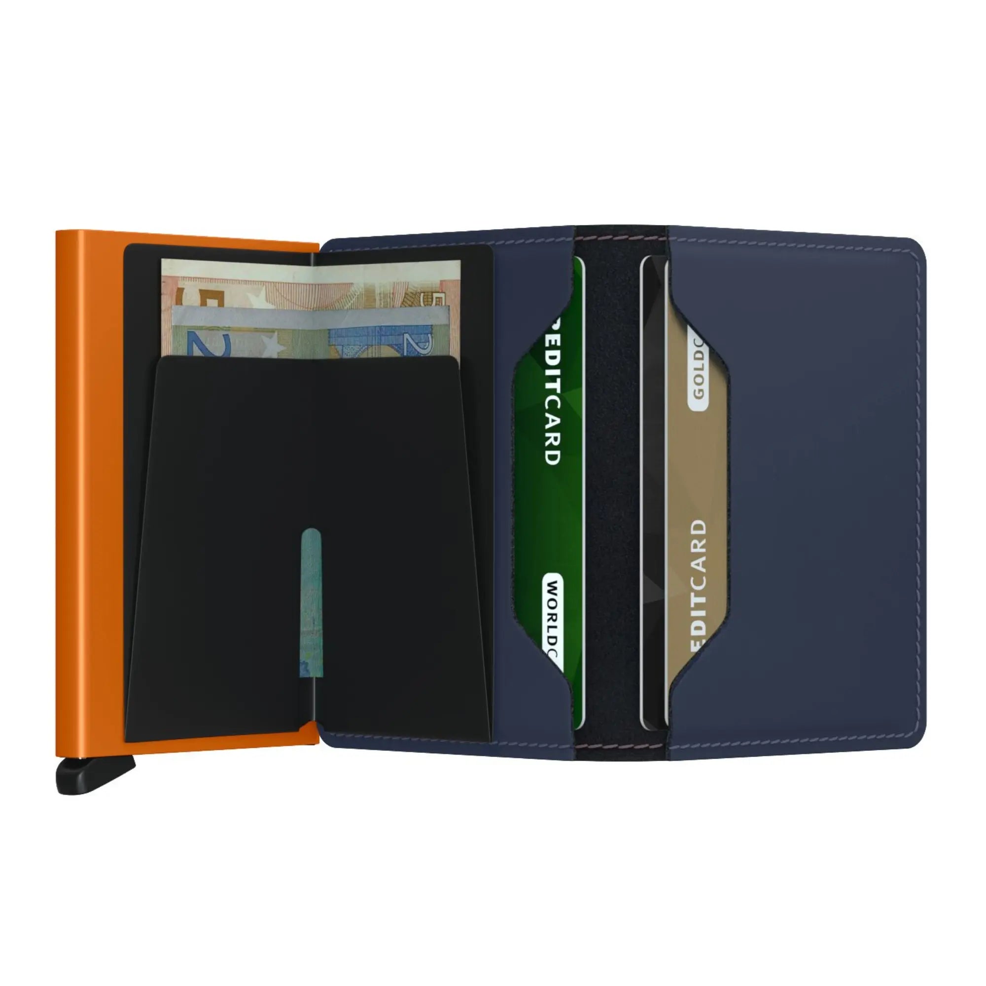 SLIMWALLET - MATTE NIGHTBLUE & ORANGE