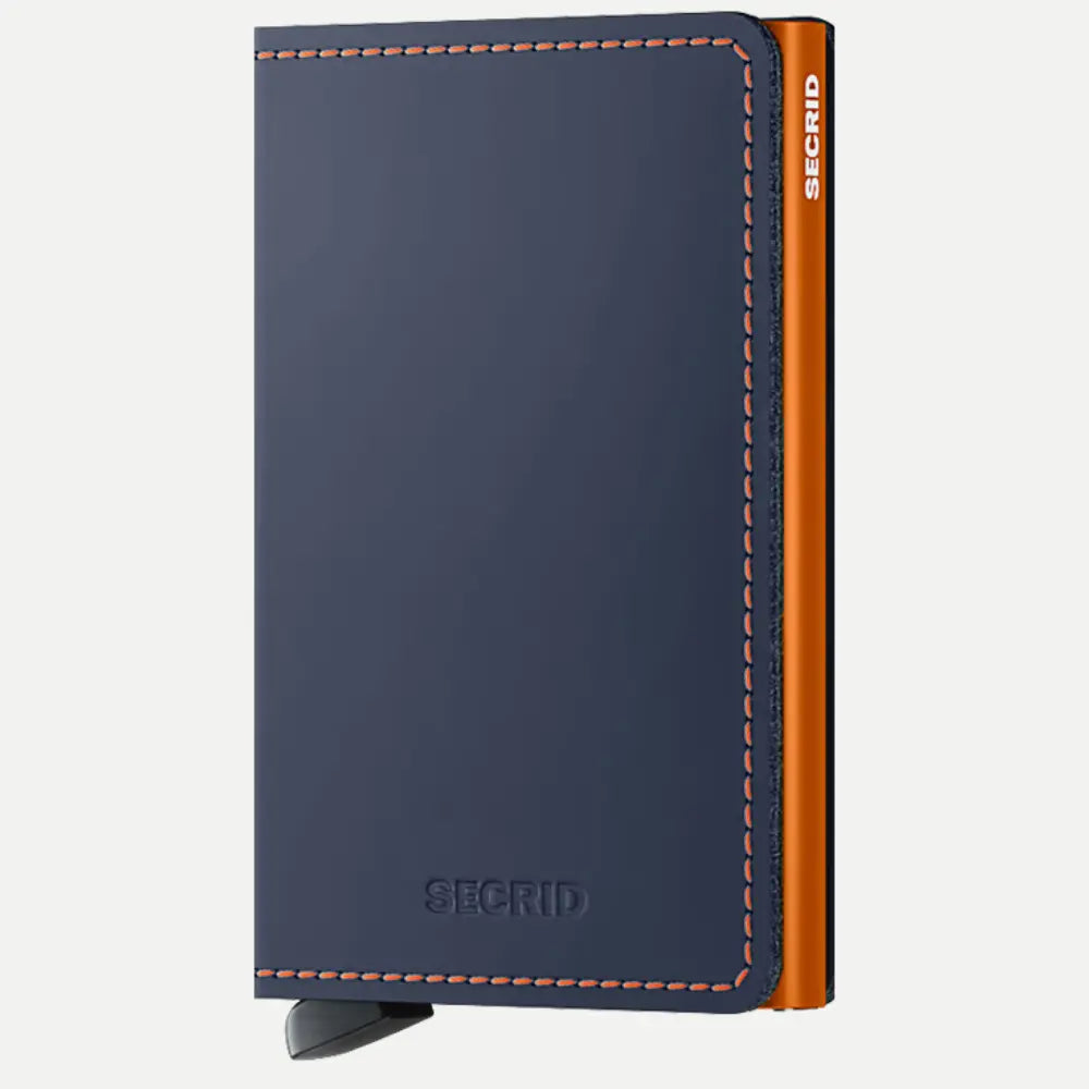 Slimwallet - Matte Nightblue et Orange - Secrid
