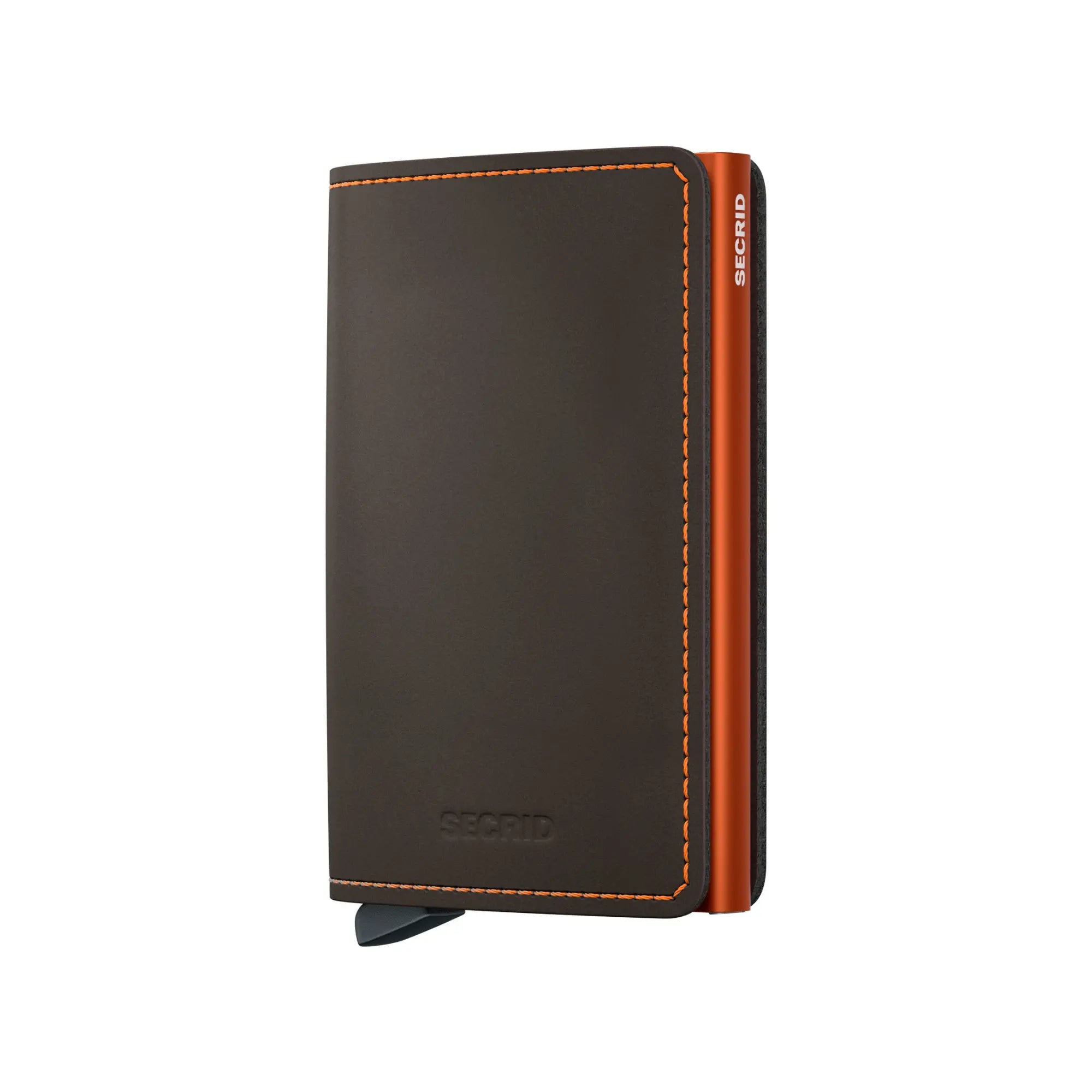 SLIMWALLET - MATTE TRUFFLE & ORANGE