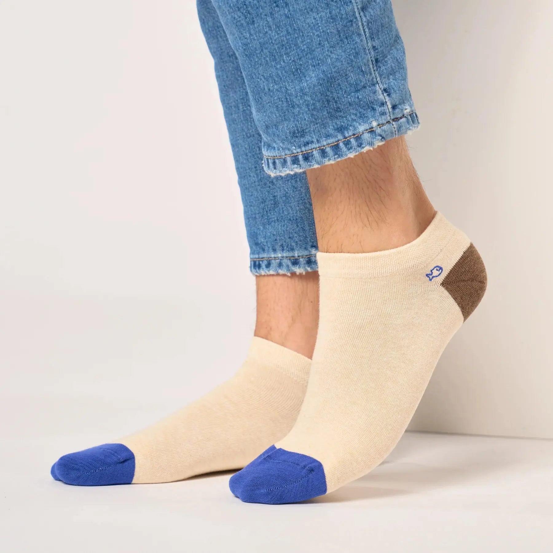 Socquettes Unies - Beige Chiné