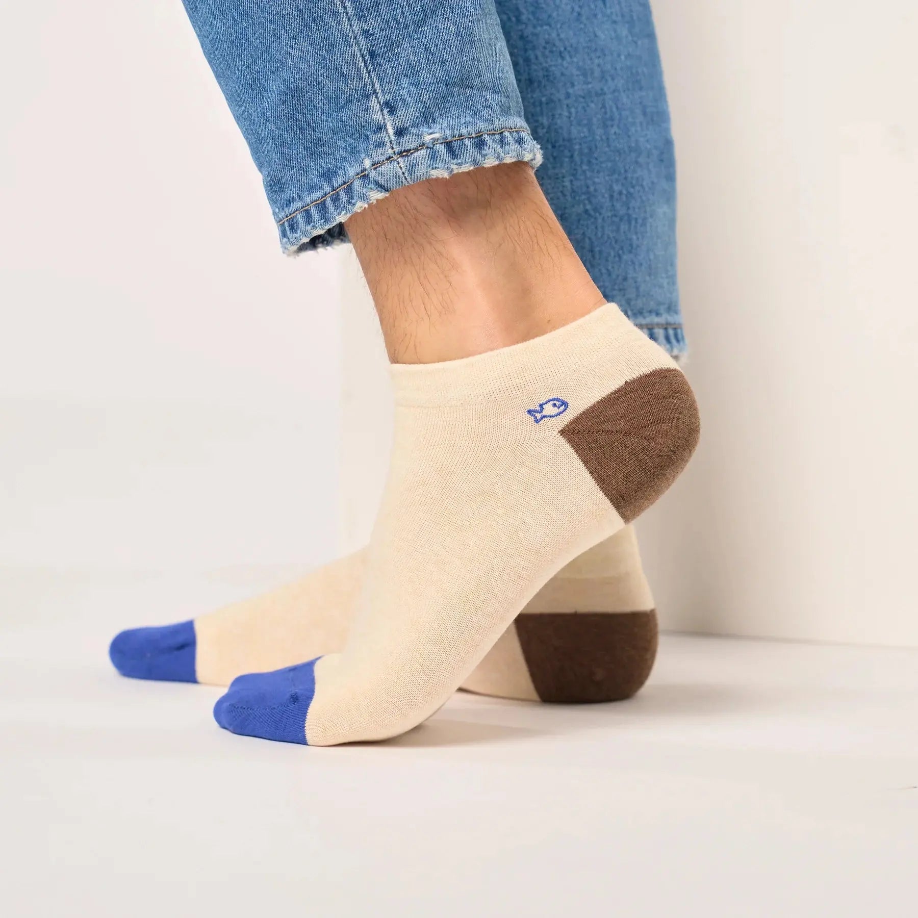 Socquettes Unies - Beige Chiné