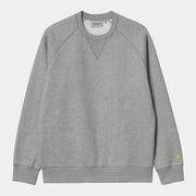 CARHARTT WIP -  SWEAT CHASE GREY HEATHER -  Klubb