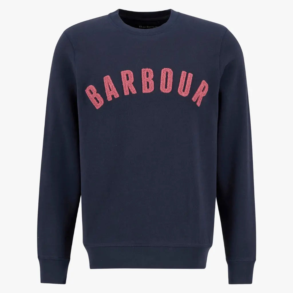 BARBOUR -  SWEAT PREP LOGO MARINE & ROSE -  Klubb
