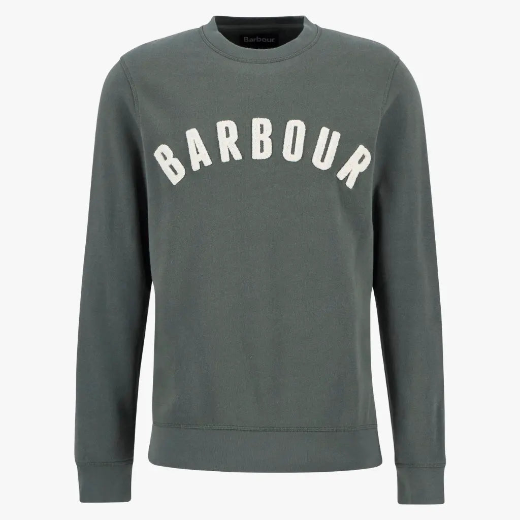 BARBOUR -  SWEAT PREP LOGO VERT & BLANC -  Klubb