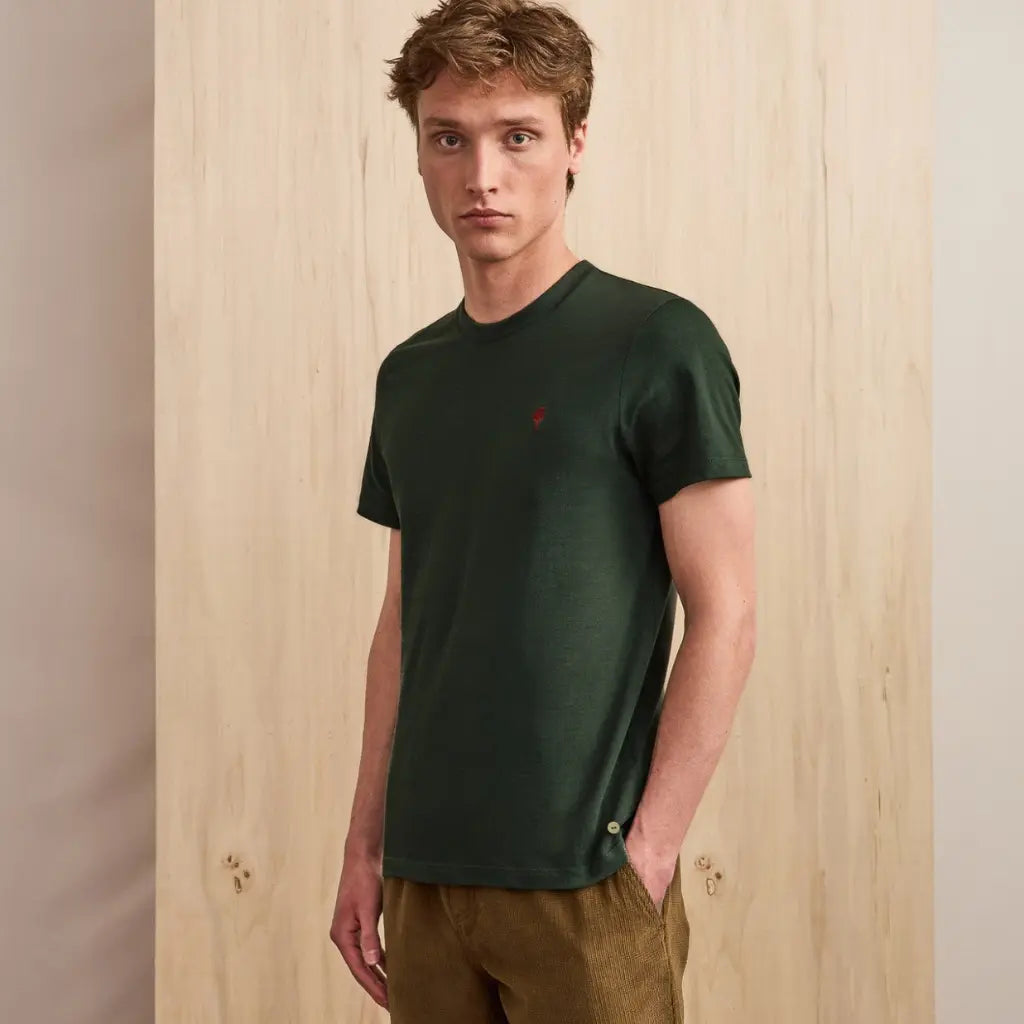 FAGUO -  T-SHIRT ARCY VERT FONCÉ -  Klubb
