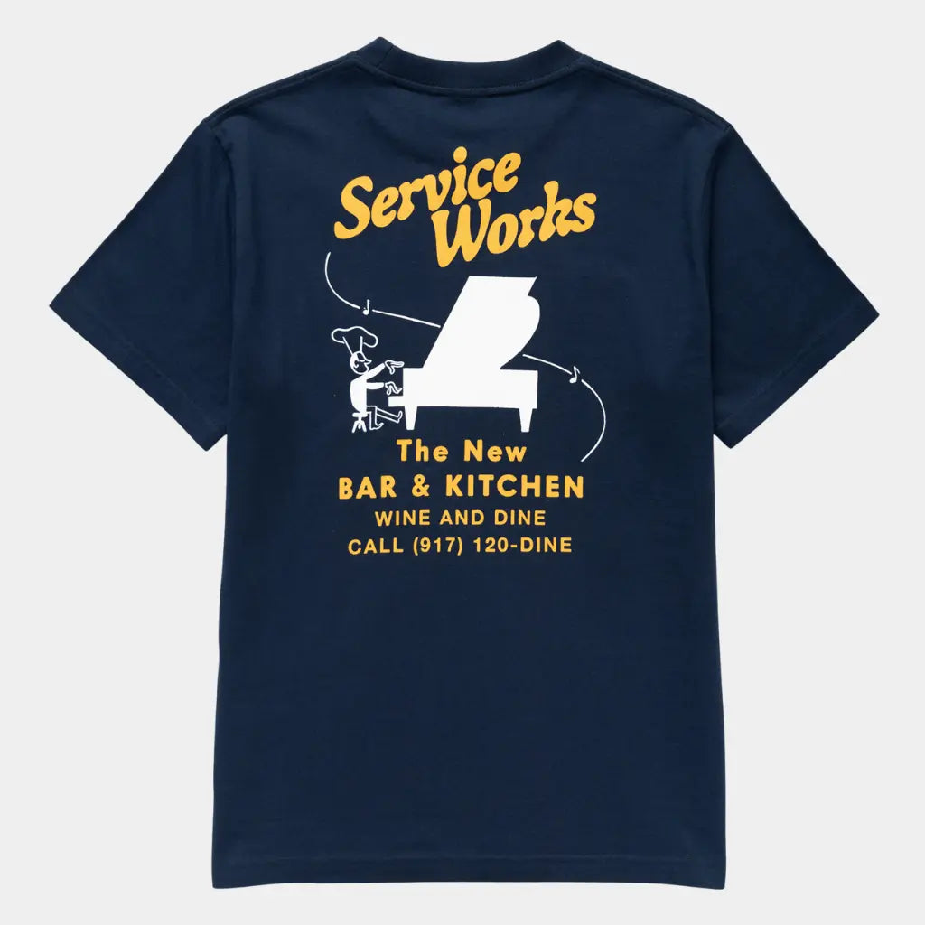 SERVICE WORKS -  T-SHIRT BAR KITCHEN NAVY -  Klubb
