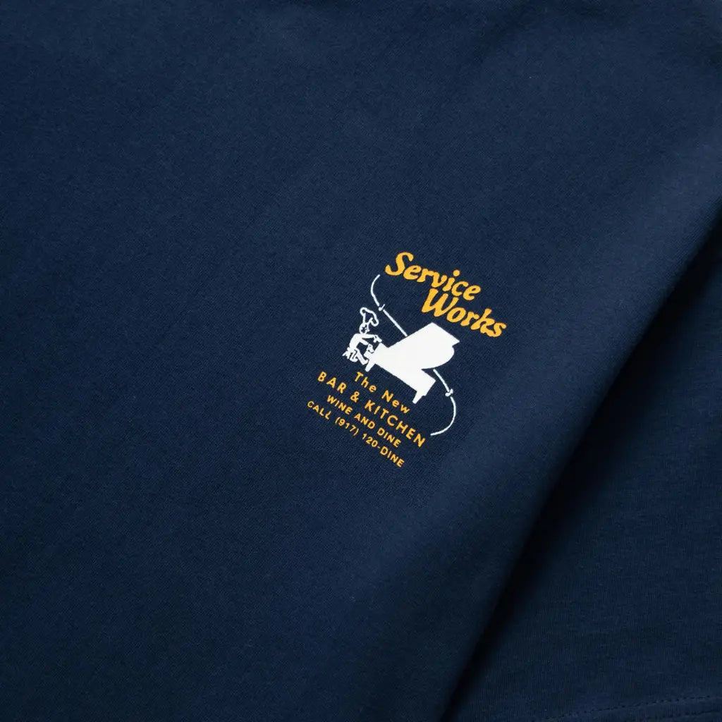 SERVICE WORKS -  T-SHIRT BAR KITCHEN NAVY -  Klubb