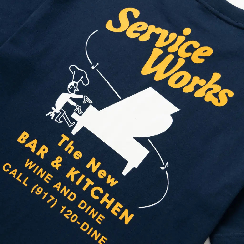 SERVICE WORKS -  T-SHIRT BAR KITCHEN NAVY -  Klubb