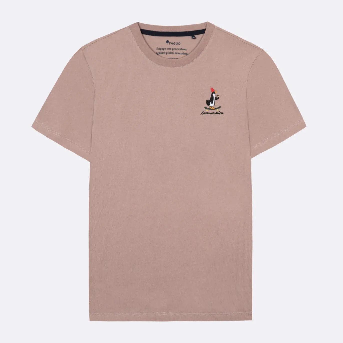T-SHIRT BRODÉ PINGOUIN SKATE FAGUO -  Klubb