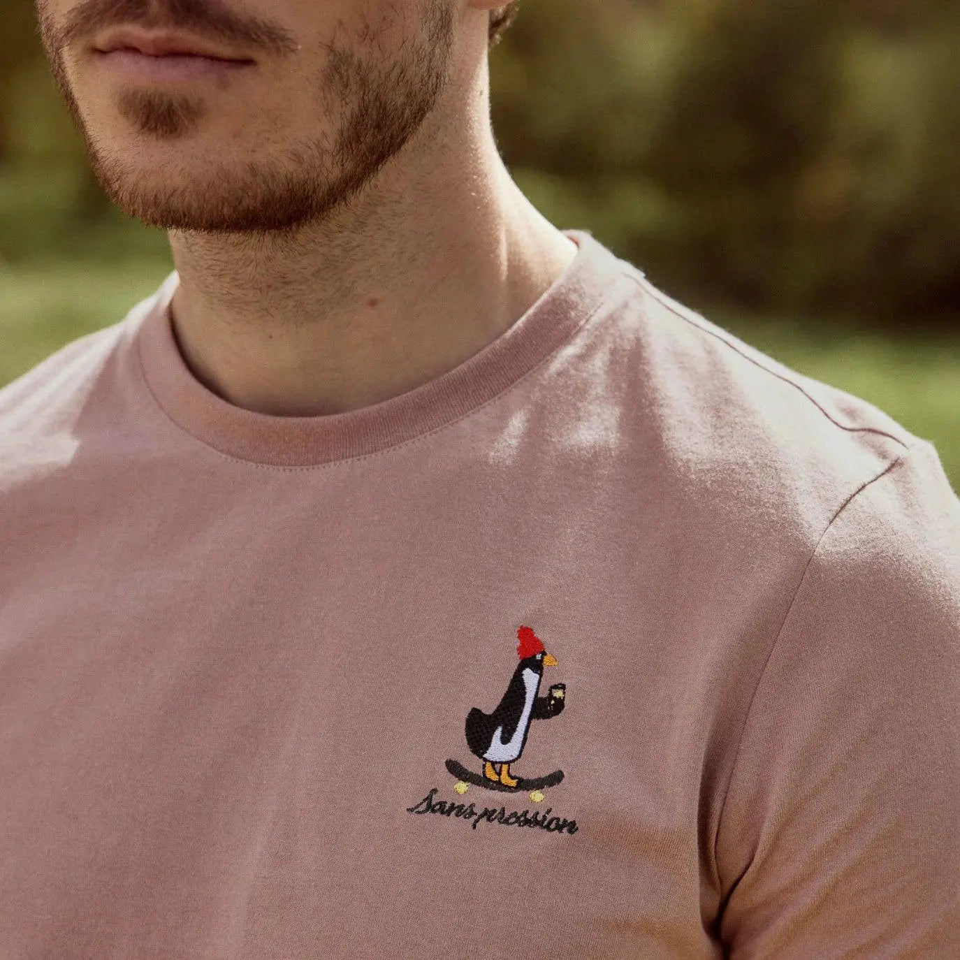 T-SHIRT BRODÉ PINGOUIN SKATE FAGUO -  Klubb