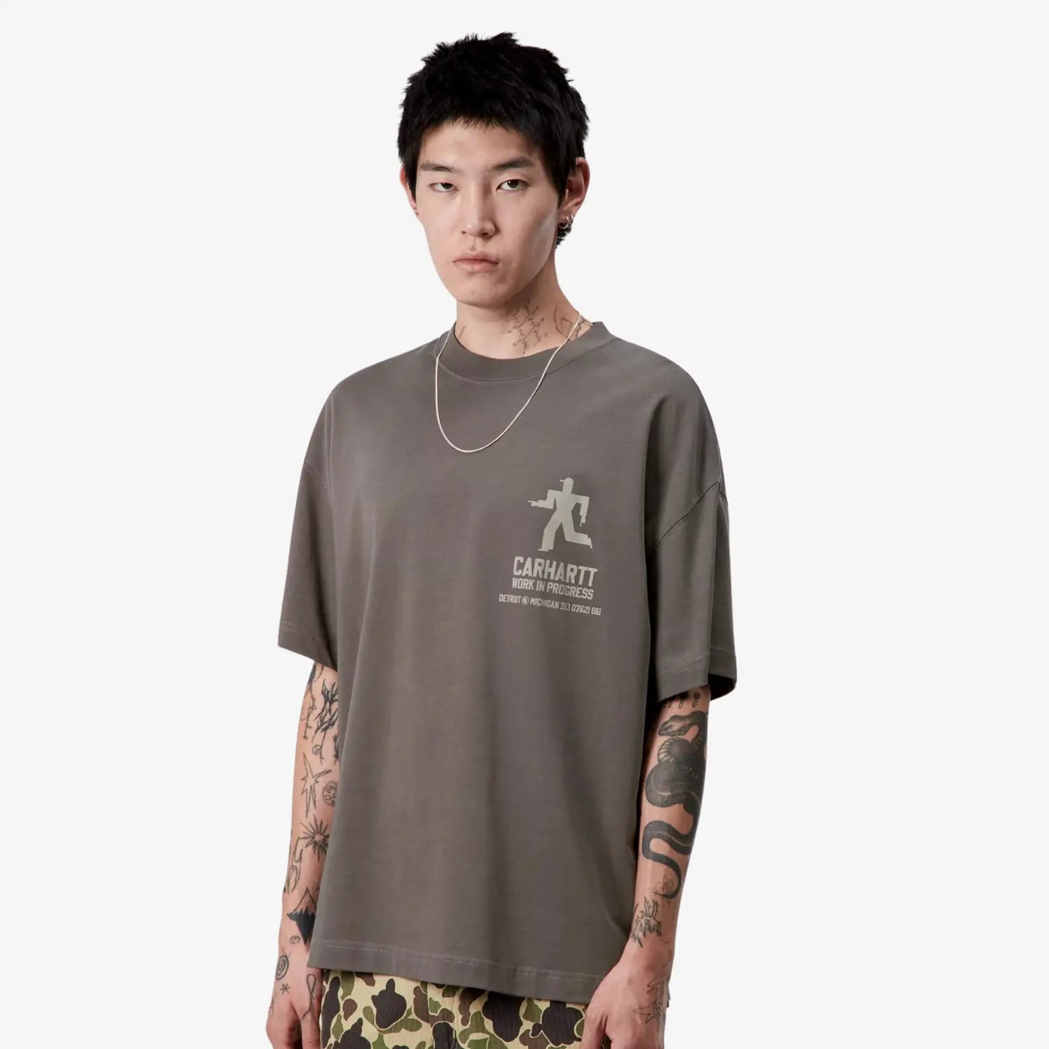 CARHARTT WIP -  T-SHIRT DISTANCE GRAPHITE -  Klubb