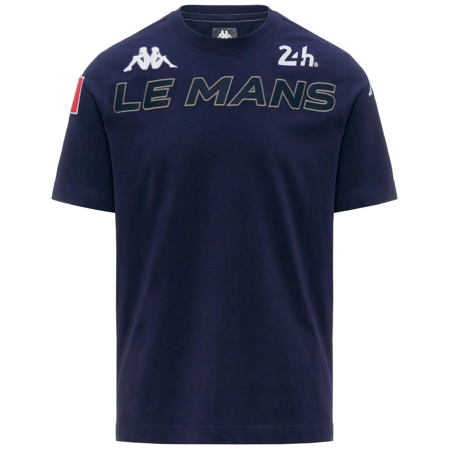 T-shirt Kappa Eroi 24H Le Mans bleu marine - vue de face avec logo Kappa et marquage Le Mans