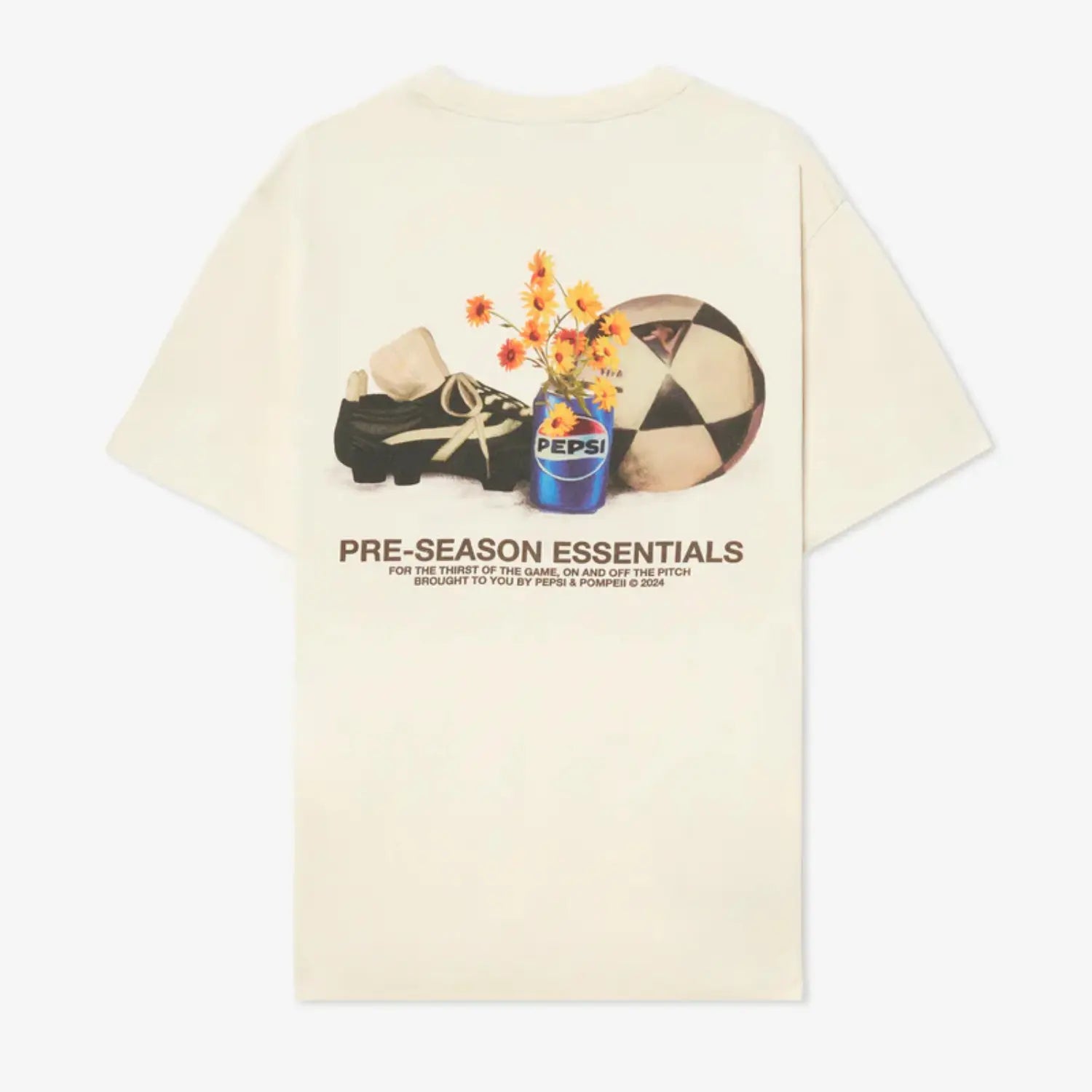 T-SHIRT ESSENTIALS - CREAM POMPEII x PEPSI -  Klubb