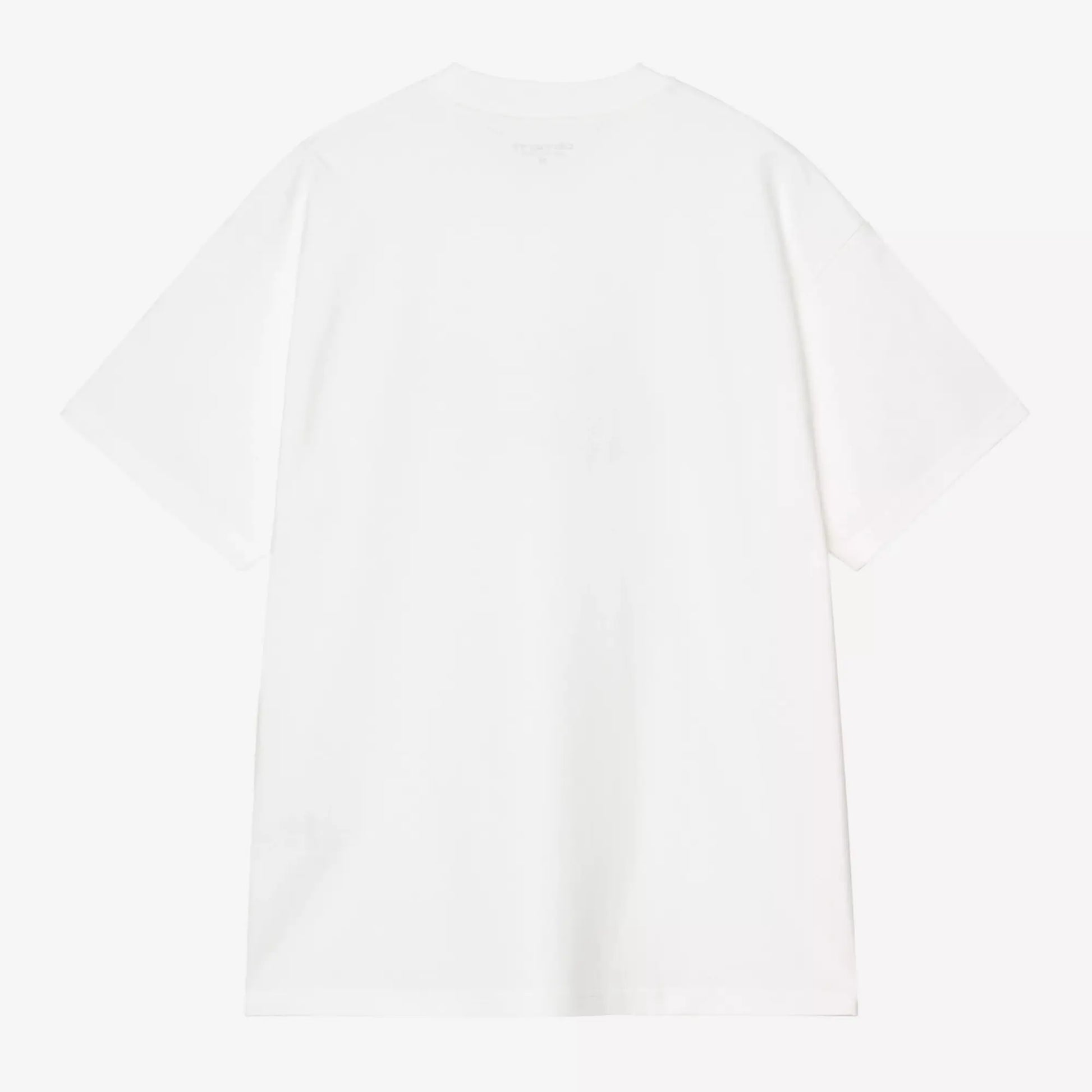 T-shirt Fromage blanc Carhartt WIP à plat, dos uni sans imprimé