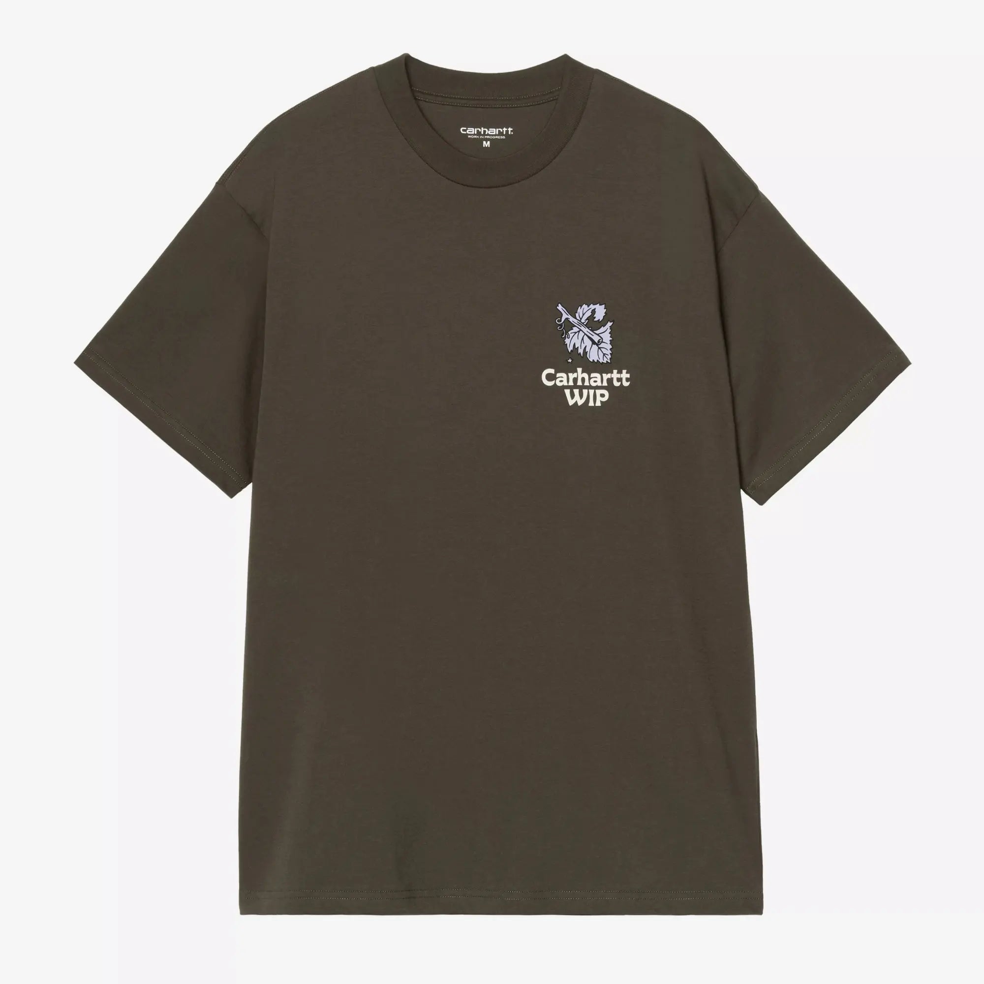 T-shirt Grape Picker Cypress Carhartt WIP - à plat de face, imprimé feuille de vigne et sécateur à la poitrine