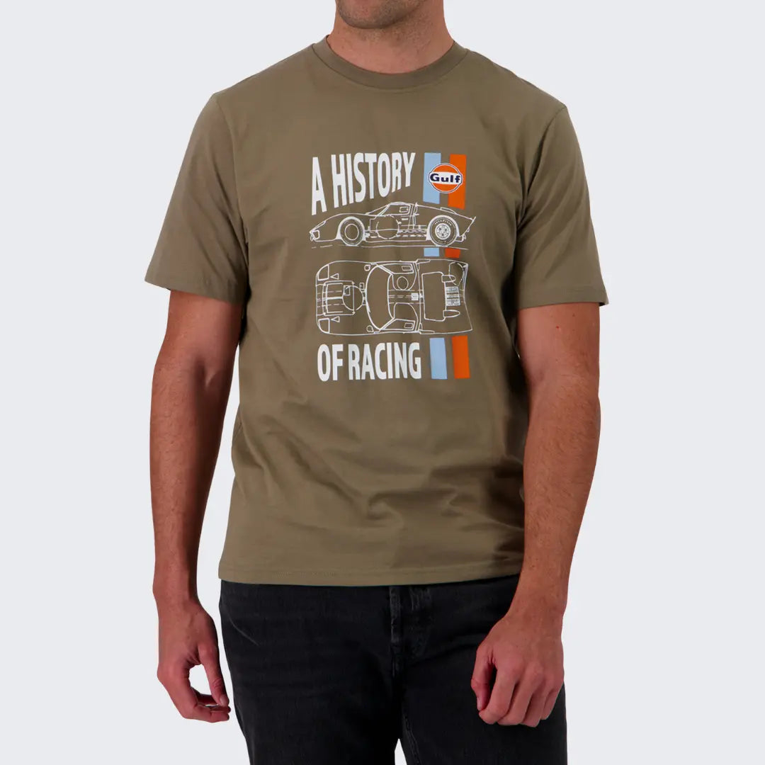T-shirt Gulf History Of Racing - Kaki - Gulf - détail 2