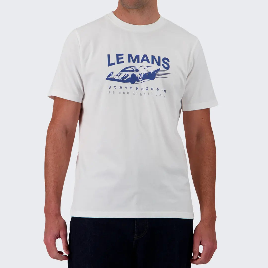 T-shirt le Mans 917 - Blanc - Steve Mcqueen le Mans - détail 2